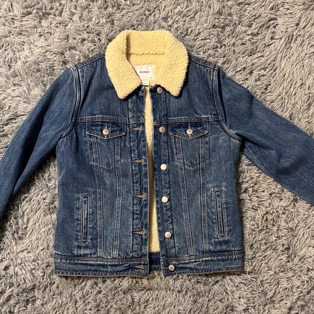 Denim Jacket with Sherpa Lining